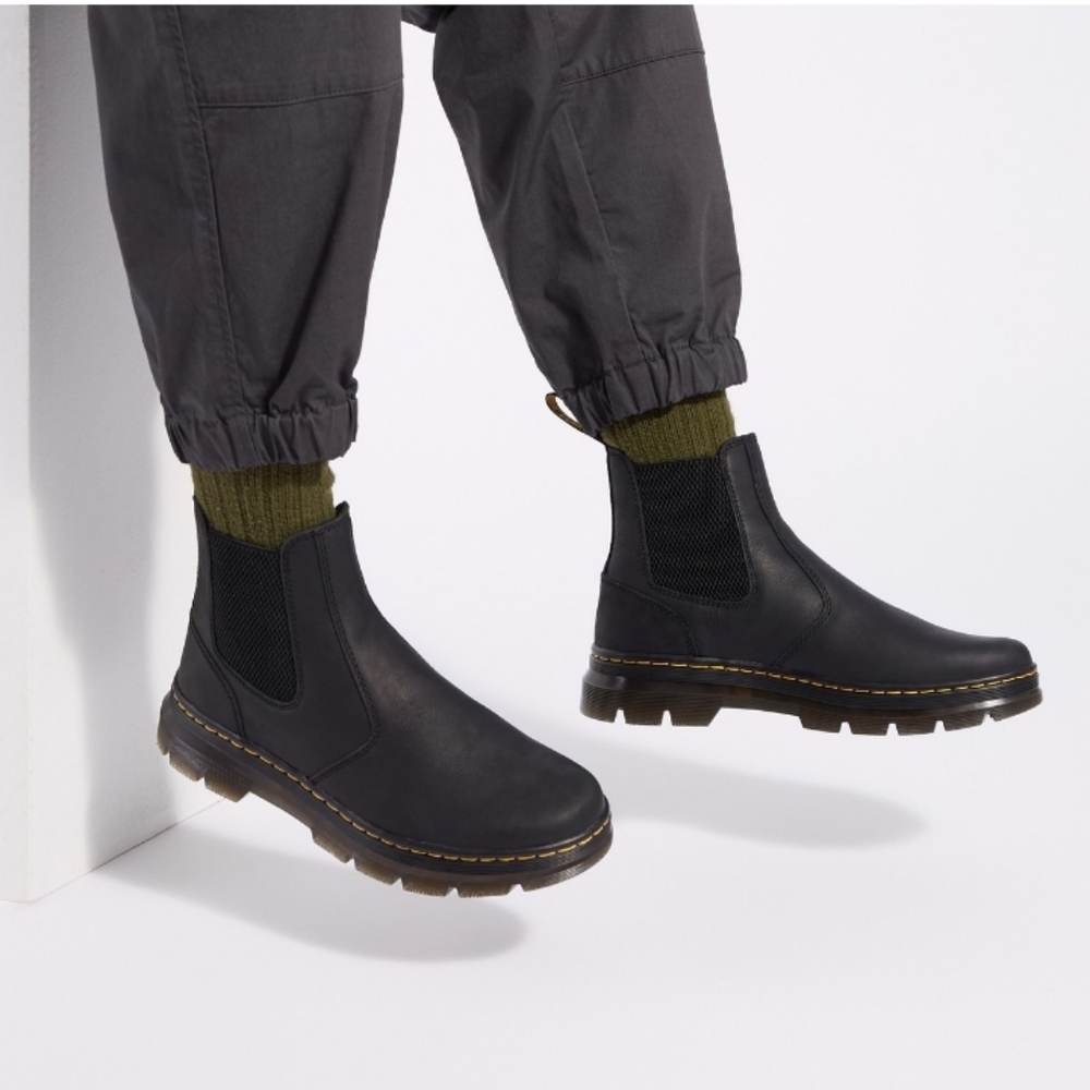 EMBURY LEATHER CASUAL CHELSEA BOOTS COLOR :BLACK Sz:7M